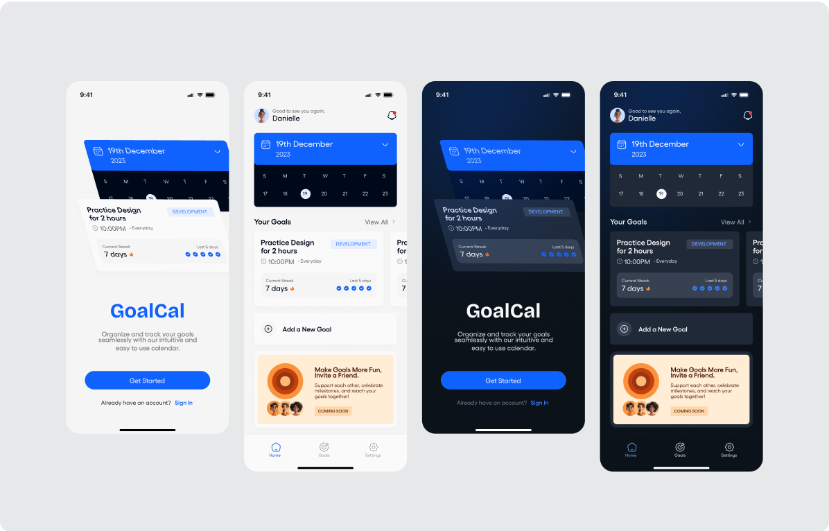 GoalCal mobile image