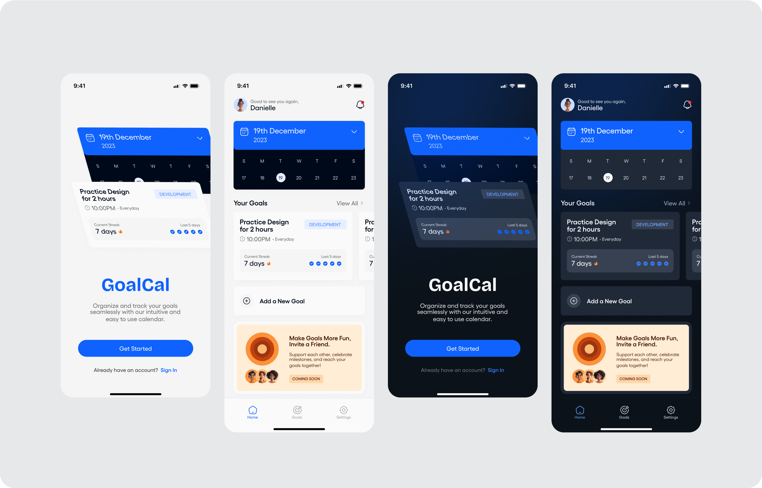 GoalCal desktop image