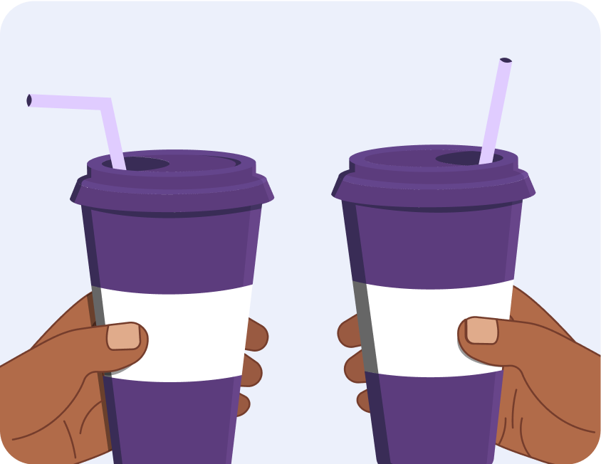 hand cups illustration