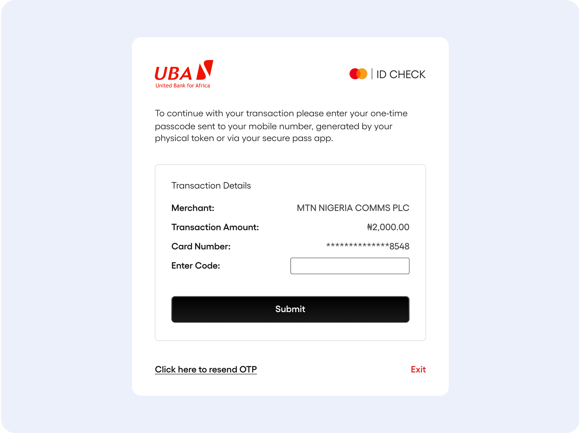 uba bank screenshot